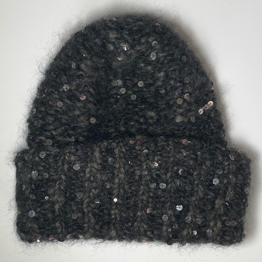 Brunello Cucinelli Cashmere grey sparkly beanie